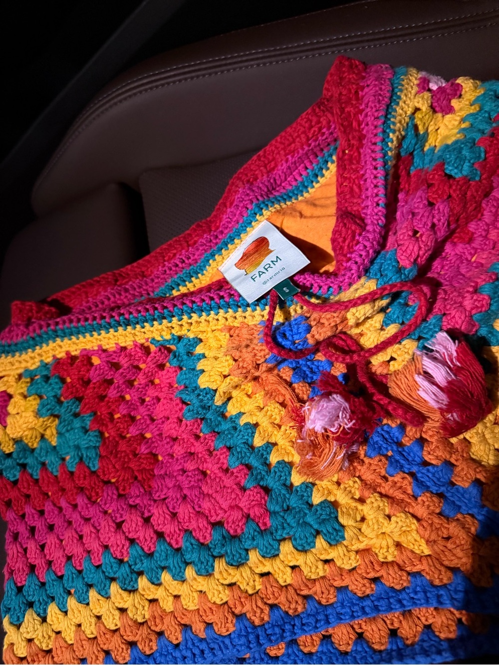 FARM Rio Vibrant Multicolor Crochet Shorts